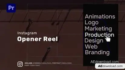 Instagram Opener Vertical Reel for Premiere Pro Premiere Pro template preview