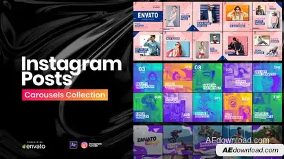 Instagram Posts Collection Video Displays template preview