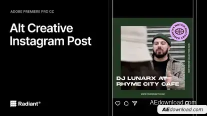 Instagram Posts Premiere Pro template preview