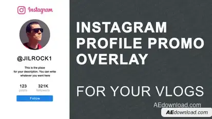 Instagram Profile Promo Overlay Video Displays template preview