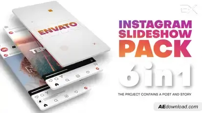 Instagram Slideshow Pack Video Displays template preview