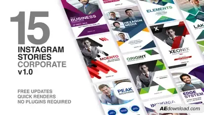 Instagram Stories - Corporate Video Displays template preview