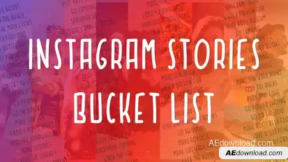 Instagram Stories Bucket List Video Displays template preview