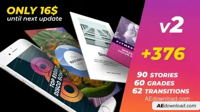 Instagram Stories Bundle Video Displays template preview