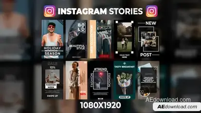 Instagram Stories | Premiere Pro (MOGRT) Premiere Pro template preview