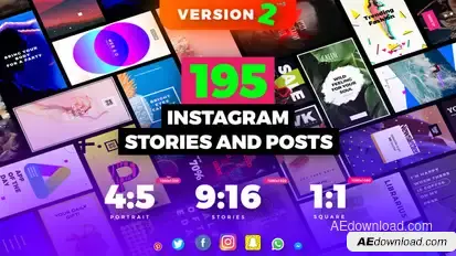Instagram Stories Reels Video Displays template preview