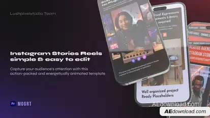 Instagram Stories Reels MOGRT Premiere Pro template preview