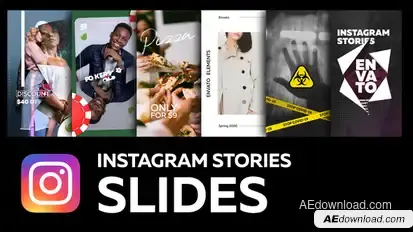 Instagram Stories Slides Video Displays template preview
