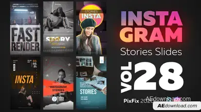 Instagram Stories Slides Vol. 28 Video Displays template preview
