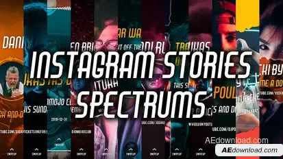 Instagram Stories Spectrums Video Displays template preview