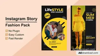 Instagram Stories V01 Video Displays template preview