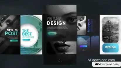 Instagram Stylish Stories Video Displays template preview