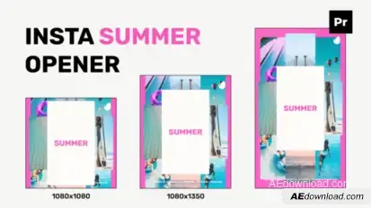 Instagram Summer Opener Premiere Pro template preview
