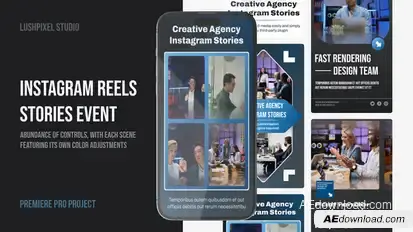 Instagram Youtube Event MOGRT Premiere Pro template preview