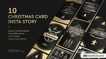 Instastory Christmas Video Displays template preview