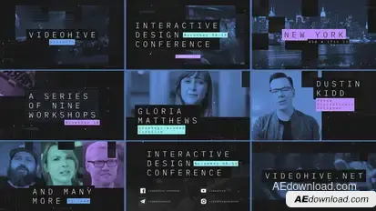 Interactive Design Conference - Event Promo Video Displays template preview