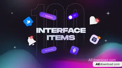 Interface Items Library for Premiere Pro Premiere Pro template preview