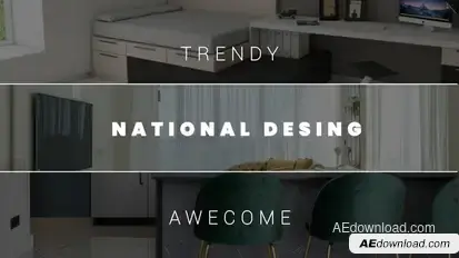 Interior Furniture Portfolio MOGRT Premiere Pro template preview