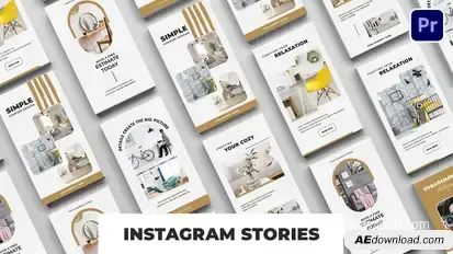 Interior Instagram Stories Premiere Pro template preview