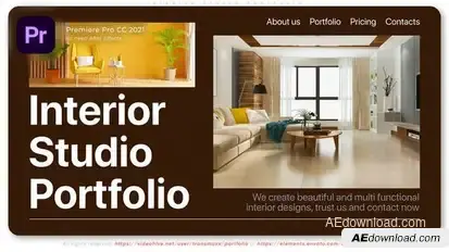 Interior Studio Portfolio Premiere Pro template preview