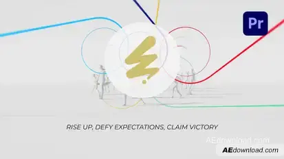 International Sport Games Logo Unveil Premiere Pro template preview