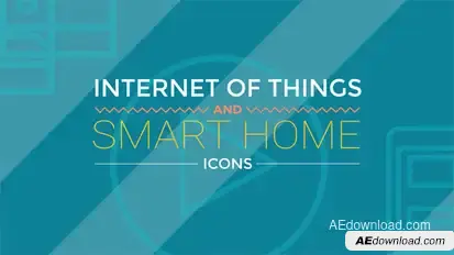 Internet Of Things and Smart Home Icons Video Displays template preview