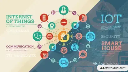 Internet Of Things And Smart Home Infographics Video Displays template preview