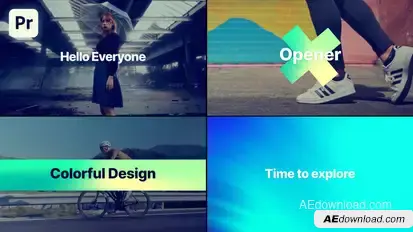 Intro Opener Premiere Pro template preview
