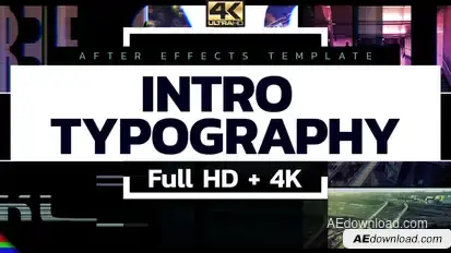 Intro Typography Video Displays template preview