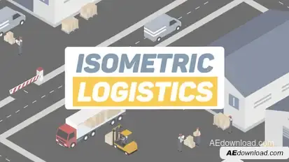 Isometric Logistics Video Displays template preview