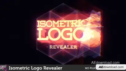 Isometric Logo Revealer Video Displays template preview