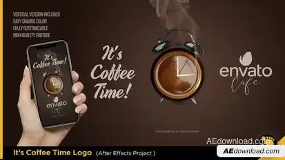 It's Coffee Time - Logo Video Displays template preview