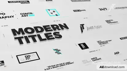 Just Type | Modern Titles Video Displays template preview