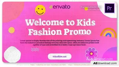 Kids Fashion Brands Promo Premiere Pro template preview