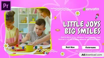 Kids Promo Slideshow MOGRT for Premier Pro Premiere Pro template preview