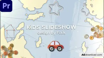 Kids Slideshow II | MOGRT Premiere Pro template preview