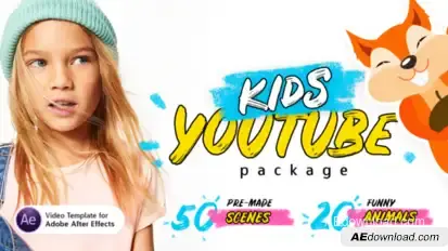 Kids Youtube Package | For Ae Video Displays template preview