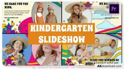 Kindergarten Slideshow Premiere Pro template preview