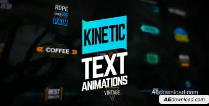 Kinetic Text Animations Video Displays template preview