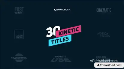 Kinetic Titles Video Displays template preview