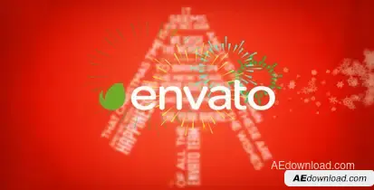 Kinetic Type Christmas Greetings Video Displays template preview