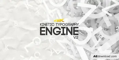 Kinetic Typography Engine V2 4K Video Displays template preview