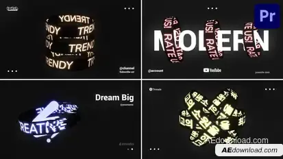Kinetic Typography for Premiere Pro Premiere Pro template preview