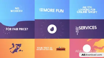 Kinetic Typography Video Displays template preview