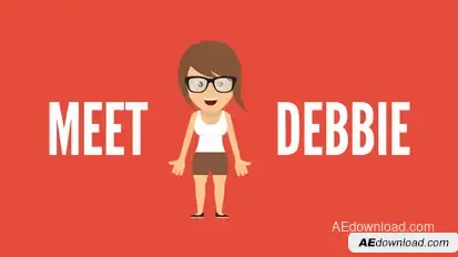Kinetic Typography with Debbie & Dillan Video Displays template preview