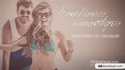 L'ambiance Romantique - Cinematic Titles | Gallery Video Displays template preview