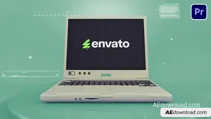 Laptop Logo Premiere Pro template preview