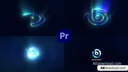 Laser Ray Streaks | Light Shine Lines Logo Premiere Pro template preview