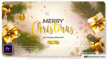 Last Sales Christmas Promo Video Displays template preview