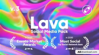 Lava | Social Media Pack Video Displays template preview